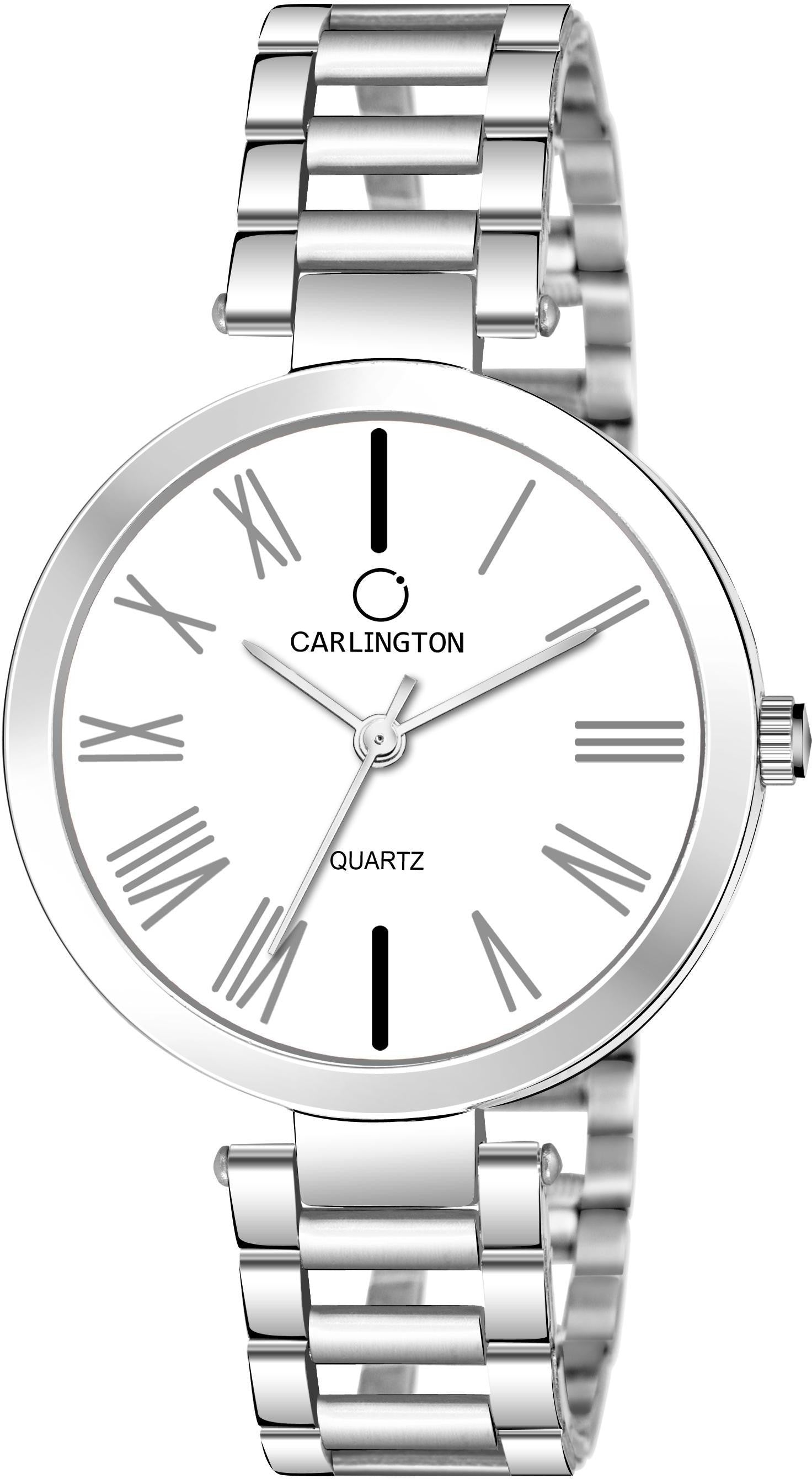 Carlington Women Stainless Steel Strap Watch